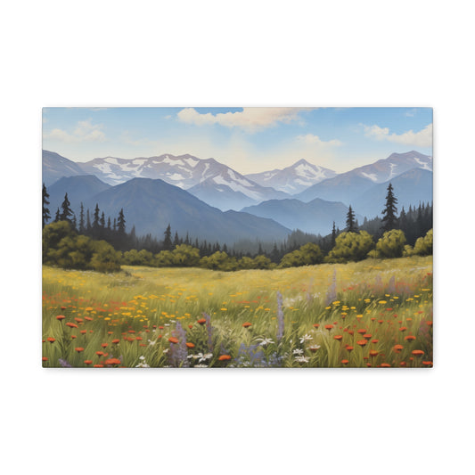 Field of Wild Flowers - Canvas Gallery Wrap