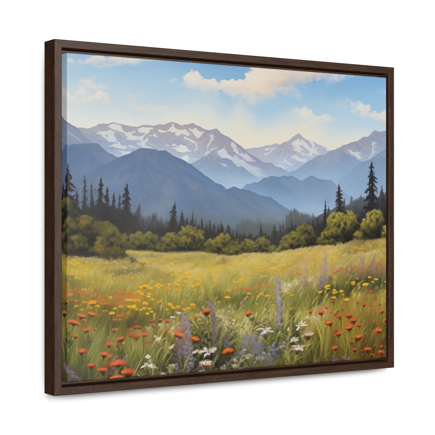 Field of Wild Flowers - Gallery Canvas Wrap, Horizontal Frame