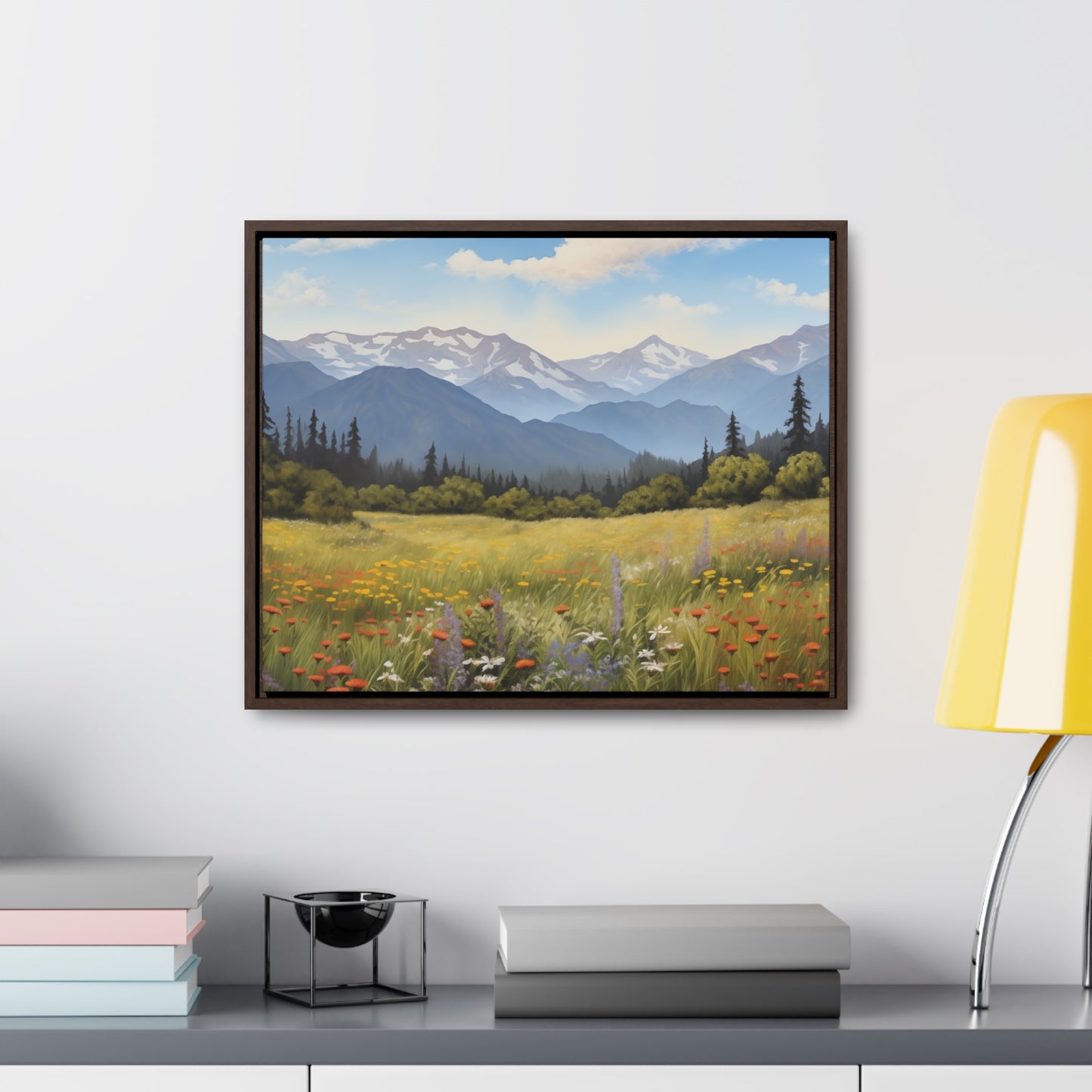 Field of Wild Flowers - Gallery Canvas Wrap, Horizontal Frame