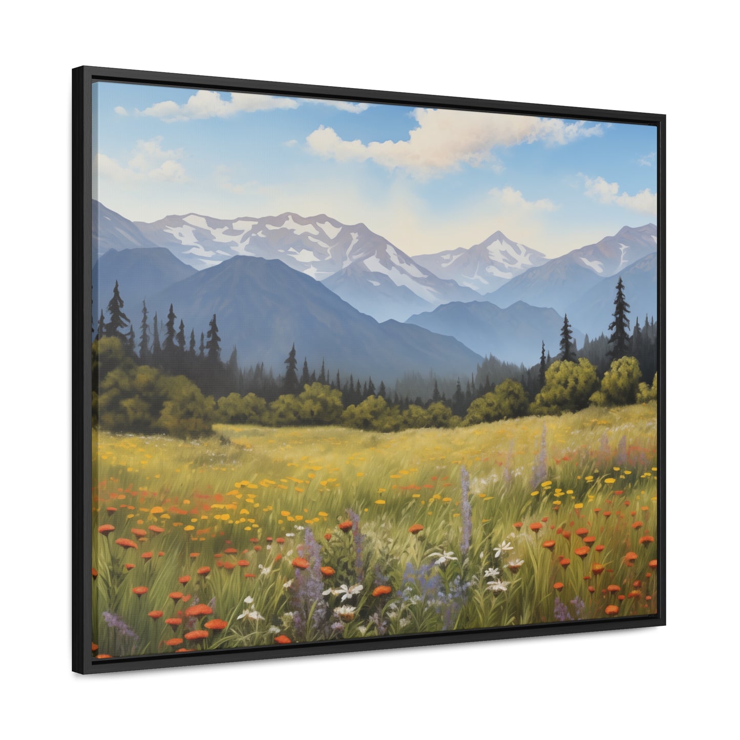 Field of Wild Flowers - Gallery Canvas Wrap, Horizontal Frame