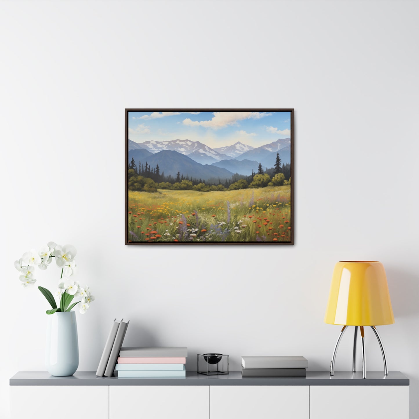 Field of Wild Flowers - Gallery Canvas Wrap, Horizontal Frame
