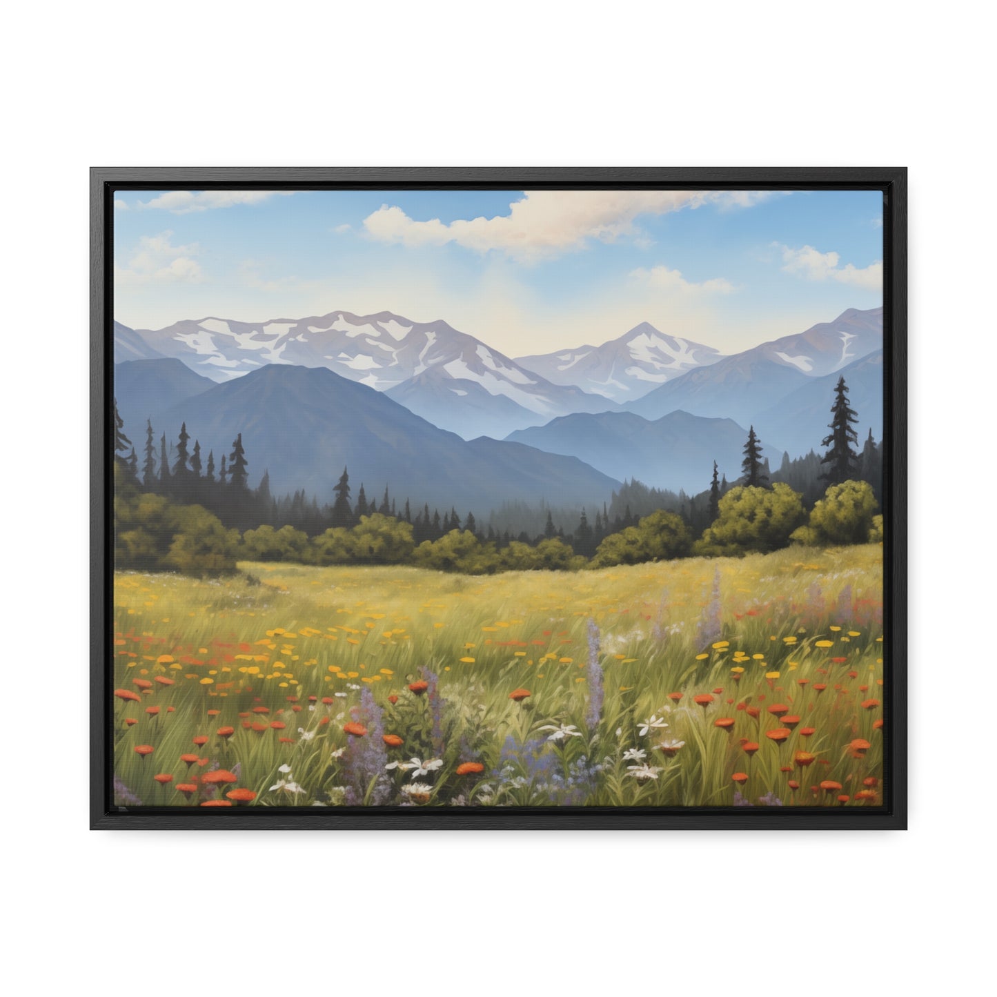 Field of Wild Flowers - Gallery Canvas Wrap, Horizontal Frame