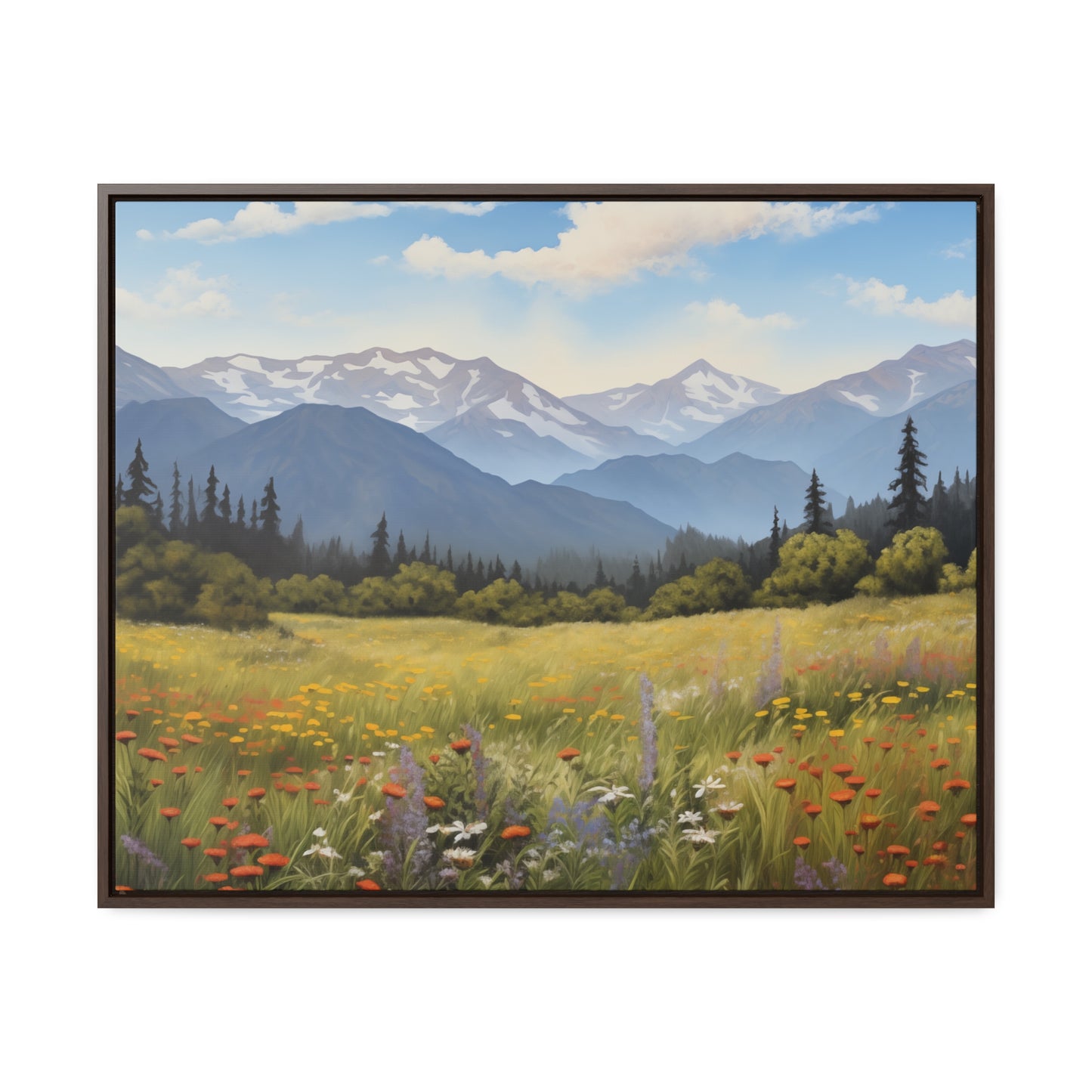 Field of Wild Flowers - Gallery Canvas Wrap, Horizontal Frame