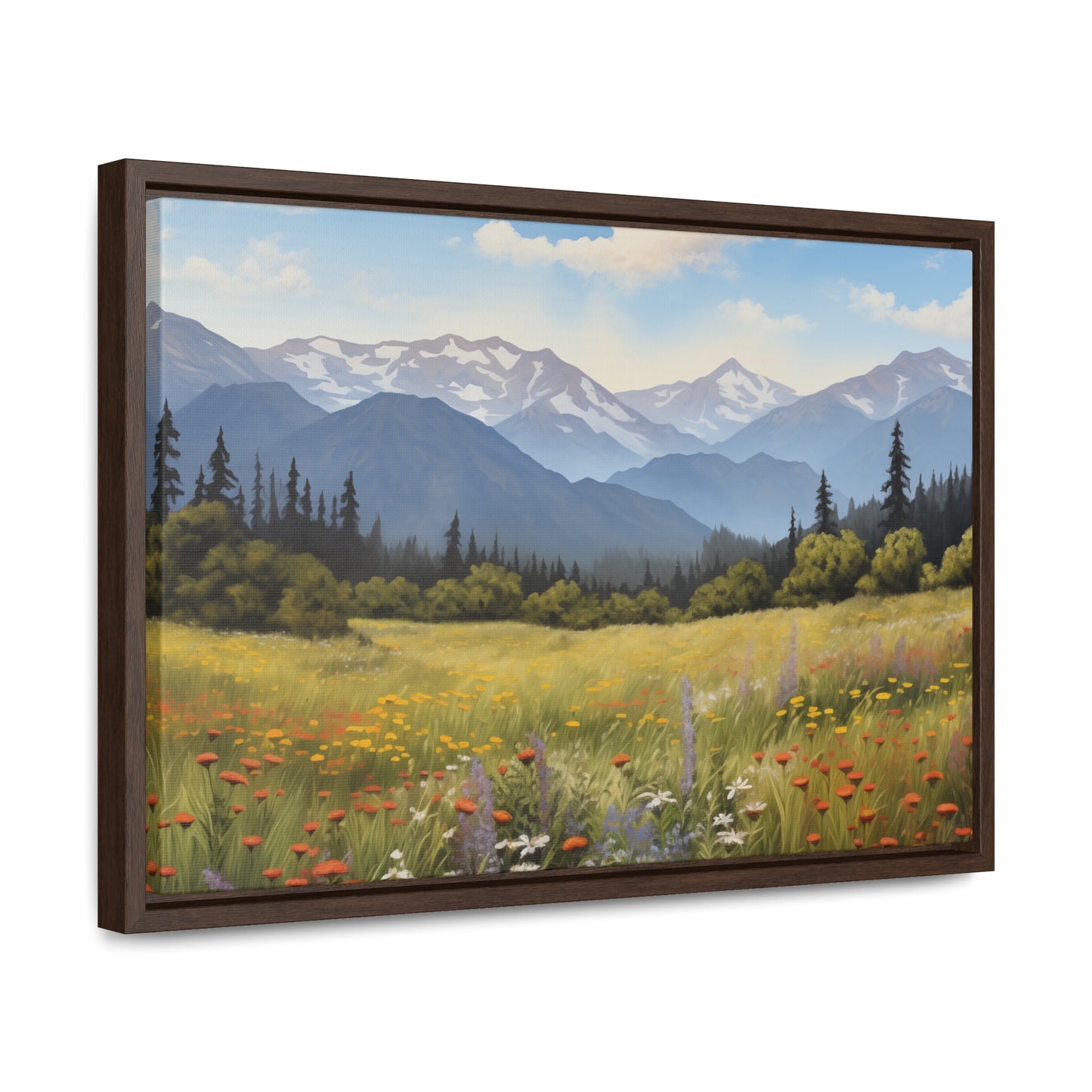 Field of Wild Flowers - Gallery Canvas Wrap, Horizontal Frame