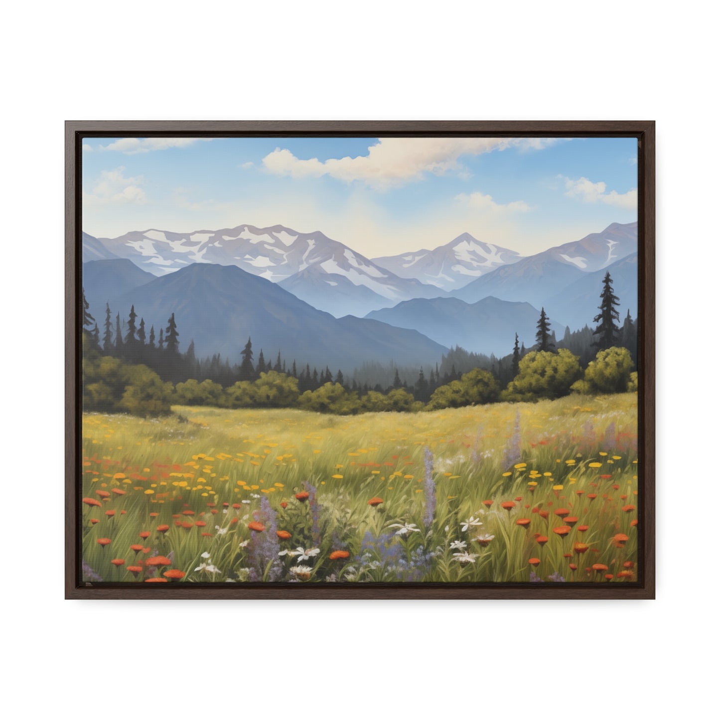 Field of Wild Flowers - Gallery Canvas Wrap, Horizontal Frame