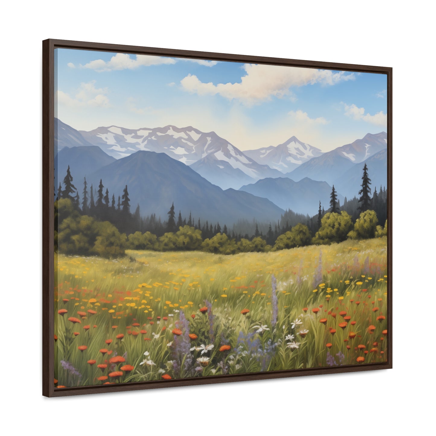 Field of Wild Flowers - Gallery Canvas Wrap, Horizontal Frame