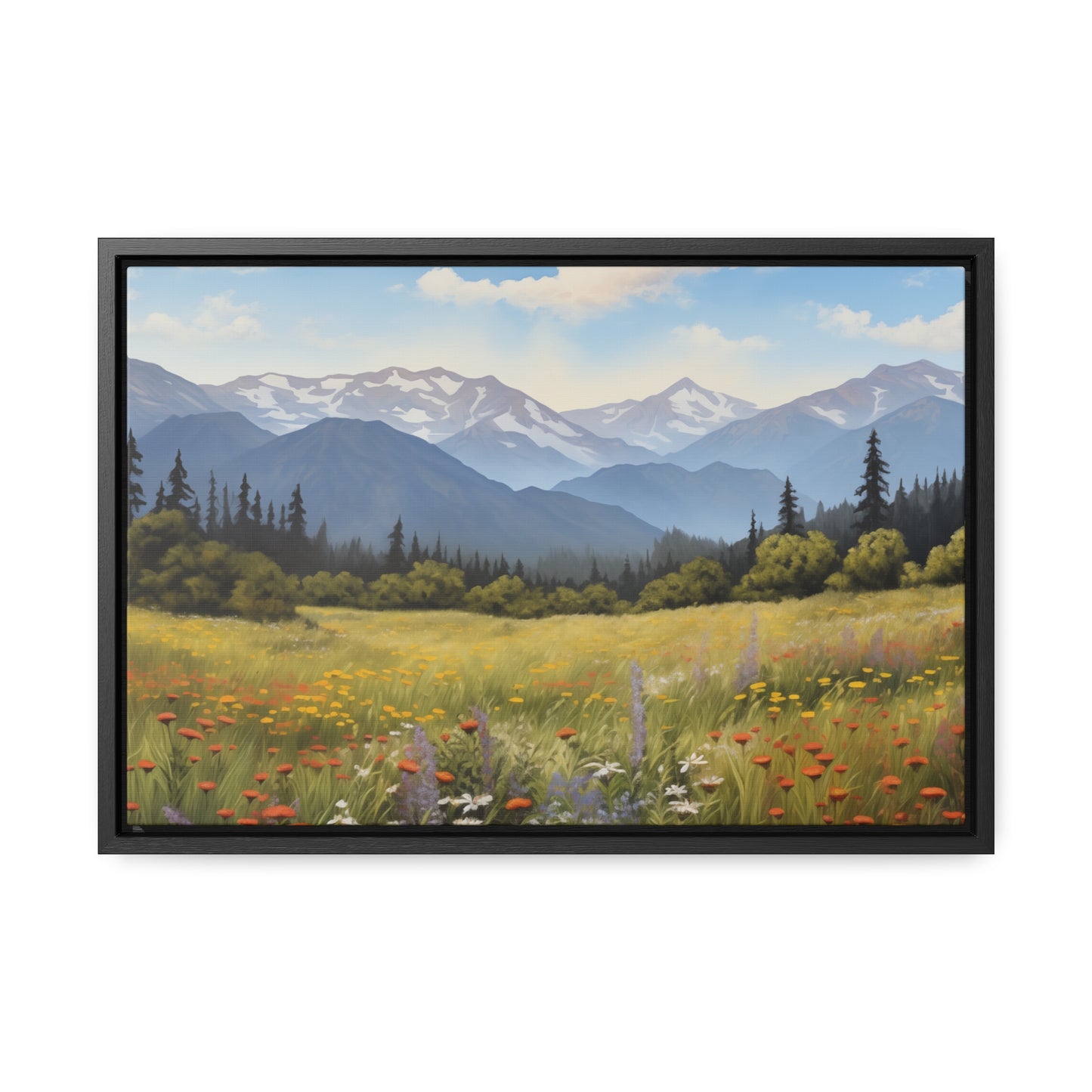 Field of Wild Flowers - Gallery Canvas Wrap, Horizontal Frame