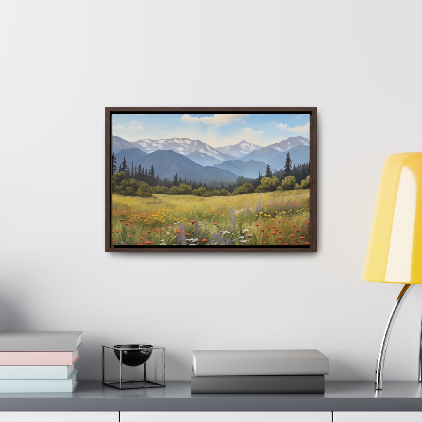 Field of Wild Flowers - Gallery Canvas Wrap, Horizontal Frame