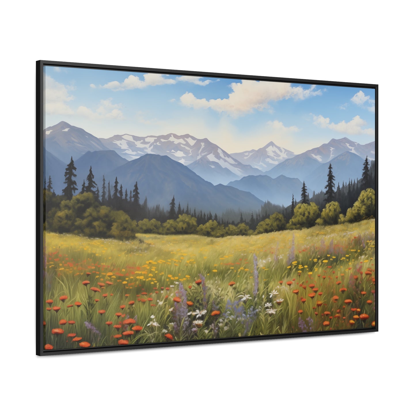 Field of Wild Flowers - Gallery Canvas Wrap, Horizontal Frame