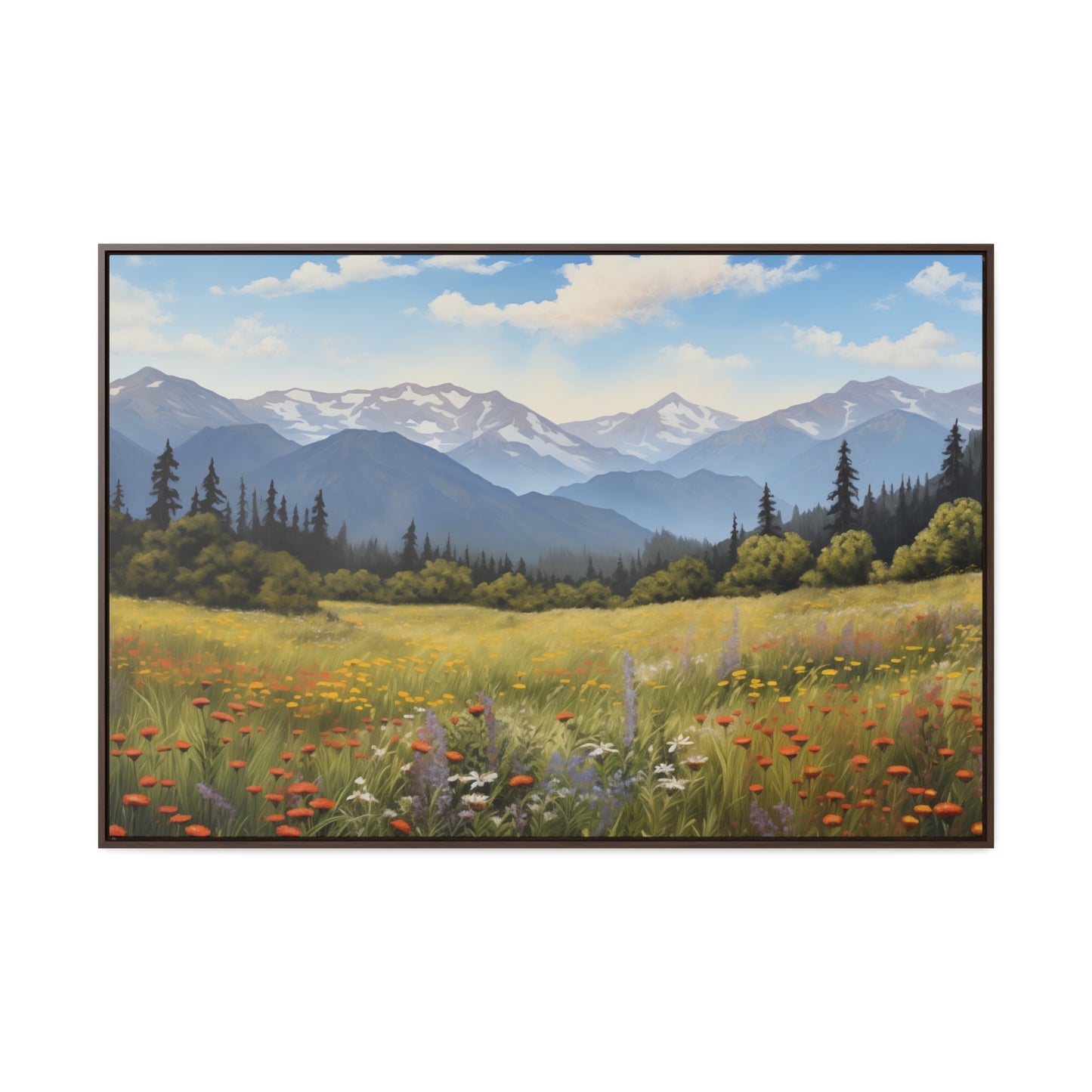 Field of Wild Flowers - Gallery Canvas Wrap, Horizontal Frame